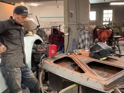 Chad Hiltz was building a car in his garage.